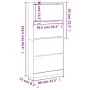 Mueble zapatero 4 cajones abatibles roble ahumado 80x21x163,5cm de , Zapateros y organizadores de calzado - Ref: Foro24-32143...