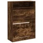 Mueble zapatero 2 cajones abatibles roble ahumado 80x34x116 cm de , Zapateros y organizadores de calzado - Ref: Foro24-321441...