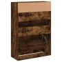 Mueble zapatero 2 cajones abatibles roble ahumado 80x34x116 cm de , Zapateros y organizadores de calzado - Ref: Foro24-321441...