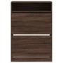 Mueble zapatero 2 cajones abatibles marrón roble 80x34x116 cm de , Zapateros y organizadores de calzado - Ref: Foro24-3214412...