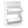 Mueble zapatero con 2 cajones abatibles blanco 80x34x116 cm de , Zapateros y organizadores de calzado - Ref: Foro24-3214406, ...