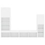 Muebles de TV de pared con LED 4 pzas madera ingeniería blanco de , Muebles TV - Ref: Foro24-3216654, Precio: 198,17 €, Descu...