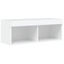 Muebles de TV de pared con LED 4 pzas madera ingeniería blanco de , Muebles TV - Ref: Foro24-3216654, Precio: 198,17 €, Descu...
