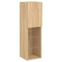 Muebles TV pared con LED 4 pzas madera ingeniería roble Sonoma de , Muebles TV - Ref: Foro24-3216656, Precio: 172,68 €, Descu...