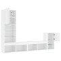 Muebles de TV de pared con LED 4 pzas madera ingeniería blanco de , Muebles TV - Ref: Foro24-3216661, Precio: 173,64 €, Descu...