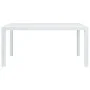 Mesa de jardín plástico aspecto de ratán blanco 150x90x72 cm de vidaXL, Mesas de jardín - Ref: Foro24-45604, Precio: 165,62 €...