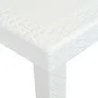 Mesa de jardín plástico aspecto de ratán blanco 150x90x72 cm de vidaXL, Mesas de jardín - Ref: Foro24-45604, Precio: 165,62 €...