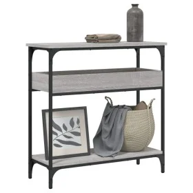 Mesa consola estante madera ingeniería Sonoma gris 75x29x75 cm de , Mesas auxiliares - Ref: Foro24-837715, Precio: 48,04 €, D...