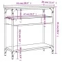 Console table with Sonoma grey engineered wood shelf 75x29x75 cm by , Side tables - Ref: Foro24-837715, Price: 48,04 €, Disco...