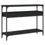Mesa consola con estante madera ingeniería negra 100x29x75 cm de , Mesas auxiliares - Ref: Foro24-837717, Precio: 58,50 €, De...