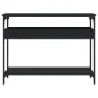 Mesa consola con estante madera ingeniería negra 100x29x75 cm de , Mesas auxiliares - Ref: Foro24-837717, Precio: 58,50 €, De...