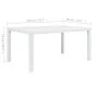 Mesa de jardín plástico aspecto de ratán blanco 150x90x72 cm de vidaXL, Mesas de jardín - Ref: Foro24-45604, Precio: 165,62 €...