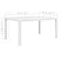 Mesa de jardín plástico aspecto de ratán blanco 150x90x72 cm de vidaXL, Mesas de jardín - Ref: Foro24-45604, Precio: 150,86 €...