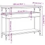 Console table with Sonoma grey engineered wood shelf 100x29x75 cm by , Side tables - Ref: Foro24-837720, Price: 58,79 €, Disc...