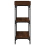 Mesa consola con estantes roble marrón 100x30x80 cm de , Mesas auxiliares - Ref: Foro24-837811, Precio: 49,37 €, Descuento: %