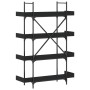 Librería de 4 estantes madera ingeniería negro 100x33x145,5 cm de , Librerías y estanterías - Ref: Foro24-837692, Precio: 74,...
