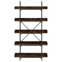 Librería de 5 estantes madera ingeniería roble ahumado de , Librerías y estanterías - Ref: Foro24-837699, Precio: 97,22 €, De...