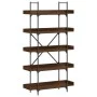 Librería 5 estantes madera ingeniería marrón 100x33x180,5 cm de , Librerías y estanterías - Ref: Foro24-837701, Precio: 101,8...