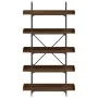 Librería 5 estantes madera ingeniería marrón 100x33x180,5 cm de , Librerías y estanterías - Ref: Foro24-837701, Precio: 101,8...