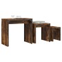 Mesas de centro apilables 3 pzas madera ingeniería roble humo de , Mesas de centro - Ref: Foro24-837824, Precio: 64,76 €, Des...