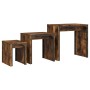 Mesas de centro apilables 3 pzas madera ingeniería roble humo de , Mesas de centro - Ref: Foro24-837824, Precio: 64,76 €, Des...
