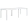 Mesa de jardín aspecto de ratán plástico blanca 220x90x72 cm de vidaXL, Mesas de jardín - Ref: Foro24-45607, Precio: 188,26 €...