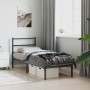 Estructura de cama con cabecero metal negro 75x190 cm de , Camas y somieres - Ref: Foro24-355355, Precio: 59,48 €, Descuento: %