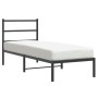 Estructura de cama con cabecero metal negro 75x190 cm de , Camas y somieres - Ref: Foro24-355355, Precio: 59,48 €, Descuento: %