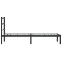 Estructura de cama con cabecero metal negro 75x190 cm de , Camas y somieres - Ref: Foro24-355355, Precio: 59,48 €, Descuento: %