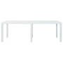 Mesa de jardín aspecto de ratán plástico blanca 220x90x72 cm de vidaXL, Mesas de jardín - Ref: Foro24-45607, Precio: 188,26 €...