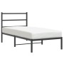 Estructura de cama con cabecero metal negro 90x190 cm de , Camas y somieres - Ref: Foro24-355357, Precio: 66,22 €, Descuento: %