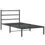 Estructura de cama con cabecero metal negro 100x200 cm de , Camas y somieres - Ref: Foro24-355360, Precio: 62,05 €, Descuento: %