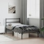 Estructura de cama con cabecero metal negro 100x200 cm de , Camas y somieres - Ref: Foro24-355360, Precio: 62,05 €, Descuento: %