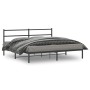 Estructura de cama con cabecero metal negro 180x200 cm de , Camas y somieres - Ref: Foro24-355369, Precio: 105,31 €, Descuent...