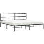 Estructura de cama con cabecero metal negro 180x200 cm de , Camas y somieres - Ref: Foro24-355369, Precio: 105,31 €, Descuent...