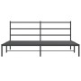 Estructura de cama con cabecero metal negro 180x200 cm de , Camas y somieres - Ref: Foro24-355369, Precio: 105,31 €, Descuent...