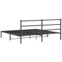 Estructura de cama con cabecero metal negro 180x200 cm de , Camas y somieres - Ref: Foro24-355369, Precio: 105,31 €, Descuent...