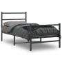 Estructura de cama con cabecero y estribo metal negro 90x200 cm de , Camas y somieres - Ref: Foro24-355376, Precio: 71,52 €, ...