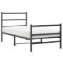 Estructura de cama con cabecero y estribo metal negro 90x200 cm de , Camas y somieres - Ref: Foro24-355376, Precio: 71,52 €, ...