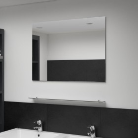 Espejo de pared con estante de vidrio templado 80x60 cm de vidaXL, Espejos - Ref: Foro24-249442, Precio: 49,53 €, Descuento: %