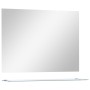 Espejo de pared con estante de vidrio templado 80x60 cm de vidaXL, Espejos - Ref: Foro24-249442, Precio: 49,53 €, Descuento: %
