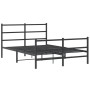 Estructura de cama con cabecero y estribo metal negro 140x190cm de , Camas y somieres - Ref: Foro24-355383, Precio: 88,06 €, ...