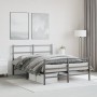 Estructura de cama con cabecero y estribo metal negro 140x190cm de , Camas y somieres - Ref: Foro24-355383, Precio: 88,06 €, ...