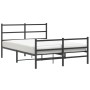 Estructura de cama con cabecero y estribo metal negro 140x190cm de , Camas y somieres - Ref: Foro24-355383, Precio: 88,06 €, ...