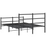 Estructura de cama con cabecero y estribo metal negro 140x190cm de , Camas y somieres - Ref: Foro24-355383, Precio: 88,06 €, ...
