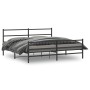 Estructura de cama con cabecero y estribo metal negro 183x213cm de , Camas y somieres - Ref: Foro24-355388, Precio: 109,52 €,...