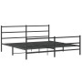 Estructura de cama con cabecero y estribo metal negro 183x213cm de , Camas y somieres - Ref: Foro24-355388, Precio: 109,52 €,...