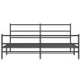Estructura de cama con cabecero y estribo metal negro 183x213cm de , Camas y somieres - Ref: Foro24-355388, Precio: 109,52 €,...