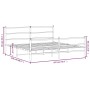 Estructura de cama con cabecero y estribo metal negro 183x213cm de , Camas y somieres - Ref: Foro24-355388, Precio: 109,52 €,...