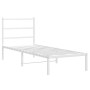Estructura de cama de metal con cabecero blanco 80x200 cm de , Camas y somieres - Ref: Foro24-355405, Precio: 58,83 €, Descue...